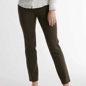 1911 NWT Quince Ultra-Stretch Ponte Straight Leg Pant Size Petite X Small Olive